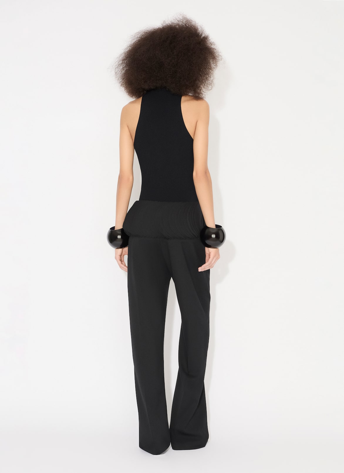 PANTALON MILLEFEUILLE EN LAINE  ALAÏA PANTALON MILLEFEUILLE EN LAINE